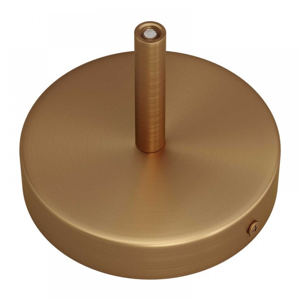 Ροζέτα Φωτιστικού Μεταλλική πλακέ με στήριγμα καλωδίου 7cm - Μπρονζέ - Creative Cables