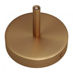 Ροζέτα Φωτιστικού Μεταλλική πλακέ με στήριγμα καλωδίου 7cm - Μπρονζέ - Creative Cables