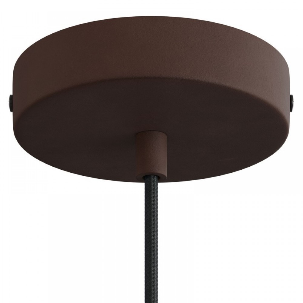 Ροζέτα Φωτιστικού Μεταλλική πλακέ με στήριγμα καλωδίου - Βαμμένη σκουριά - Creative Cables