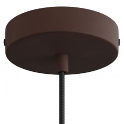 Ροζέτα Φωτιστικού Μεταλλική πλακέ με στήριγμα καλωδίου - Βαμμένη σκουριά - Creative Cables