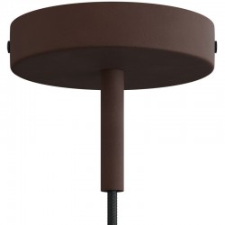 Ροζέτα Φωτιστικού Μεταλλική πλακέ με στήριγμα καλωδίου 7cm - Βαμμένη σκουριά - Creative Cables