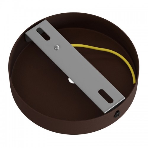 Ροζέτα Φωτιστικού Μεταλλική πλακέ με στήριγμα καλωδίου 15cm - Βαμμένη σκουριά - Creative Cables