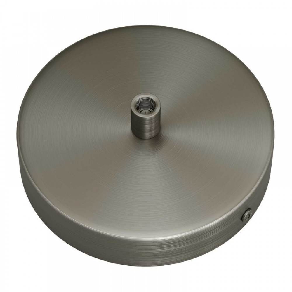 Ροζέτα Φωτιστικού Μεταλλική πλακέ με στήριγμα καλωδίου - Νίκελ ΜΑΤ - Creative Cables