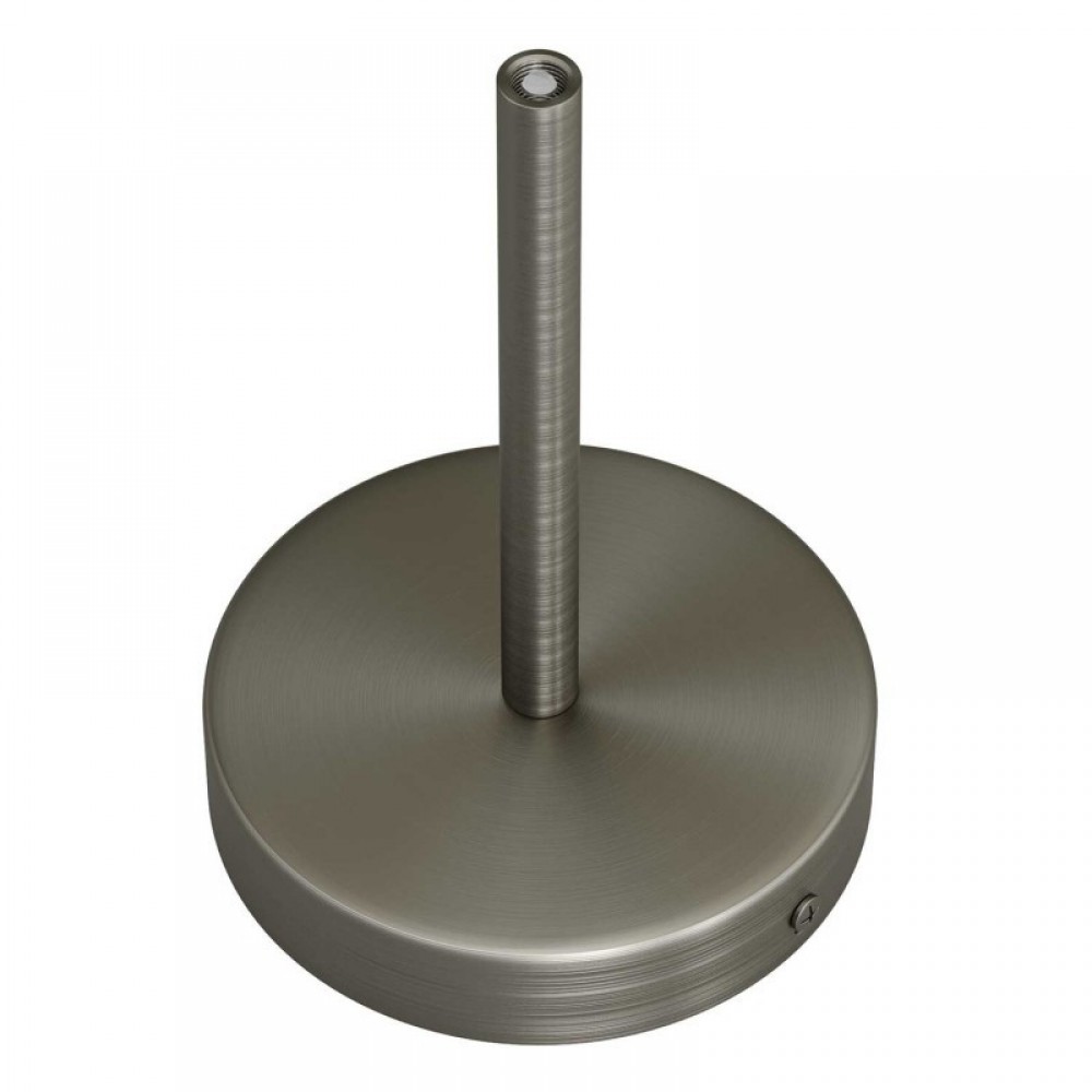 Ροζέτα Φωτιστικού Μεταλλική πλακέ με στήριγμα καλωδίου 15cm - Νίκελ ΜΑΤ - Creative Cables