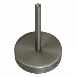 Ροζέτα Φωτιστικού Μεταλλική πλακέ με στήριγμα καλωδίου 15cm - Νίκελ ΜΑΤ - Creative Cables