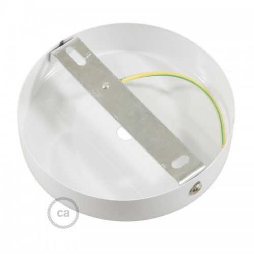 Ροζέτα Φωτιστικού Μεταλλική πλακέ με στήριγμα καλωδίου - Λευκό ΜΑΤ - Creative Cables