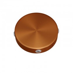 Mini Ροζέτα Μεταλλική Κουτί Διακλάδωσης πλακέ με 4 τρύπες στο πλάι - Χάλκινο Αντικέ Creative Cables