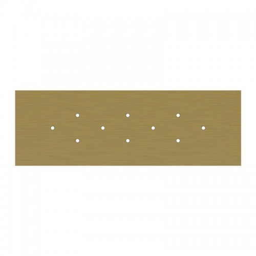 Ορθογώνια Μπάρα Ροζέτα XXL Rose-One με 10 τρύπες, 675 x 225 mm - Χρυσό ΜΑΤ Dibond - Creative Cables