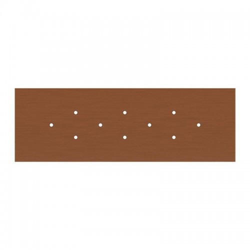 Ορθογώνια Μπάρα Ροζέτα XXL Rose-One με 10 τρύπες, 675 x 225 mm - Χάλκινο ΜΑΤ Dibond - Creative Cables