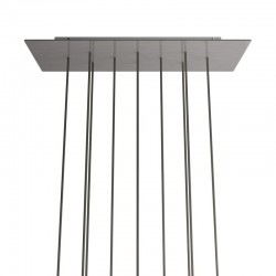 Ορθογώνια Μπάρα Ροζέτα XXL Rose-One με 10 τρύπες, 675 x 225 mm - Νίκελ ΜΑΤ Dibond - Creative Cables