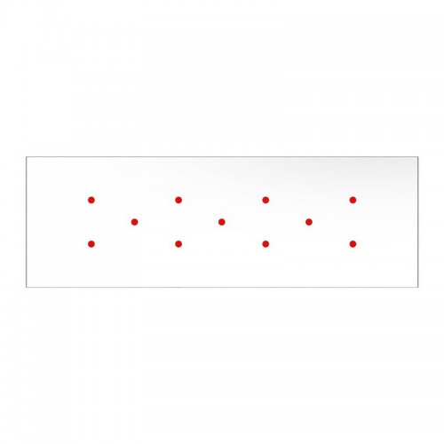 Ορθογώνια Μπάρα Ροζέτα XXL Rose-One με 11 τρύπες, 675 x 225 mm - Λευκό ΜΑΤ Dibond - Creative Cables