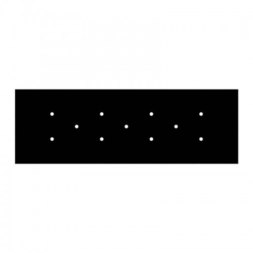 Ορθογώνια Μπάρα Ροζέτα XXL Rose-One με 11 τρύπες, 675 x 225 mm - Μαύρο ΜΑΤ Dibond - Creative Cables