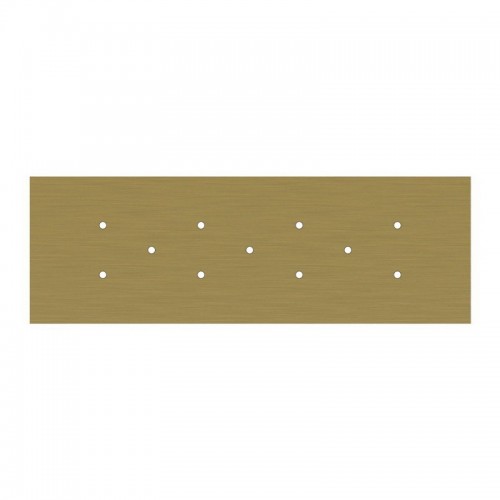 Ορθογώνια Μπάρα Ροζέτα XXL Rose-One με 11 τρύπες, 675 x 225 mm - Χρυσό ΜΑΤ Dibond - Creative Cables