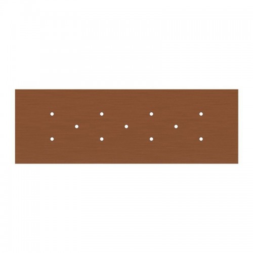 Ορθογώνια Μπάρα Ροζέτα XXL Rose-One με 11 τρύπες, 675 x 225 mm - Χάλκινο ΜΑΤ Dibond - Creative Cables