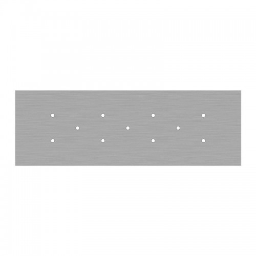 Ορθογώνια Μπάρα Ροζέτα XXL Rose-One με 11 τρύπες, 675 x 225 mm - Νίκελ ΜΑΤ Dibond - Creative Cables