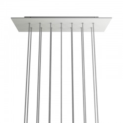 Ορθογώνια Μπάρα Ροζέτα XXL Rose-One με 14 τρύπες, 675 x 225 mm - Λευκό ΜΑΤ Dibond - Creative Cables