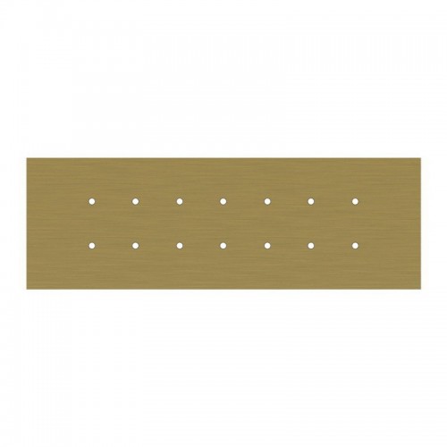 Ορθογώνια Μπάρα Ροζέτα XXL Rose-One με 14 τρύπες, 675 x 225 mm - Χρυσό ΜΑΤ Dibond - Creative Cables