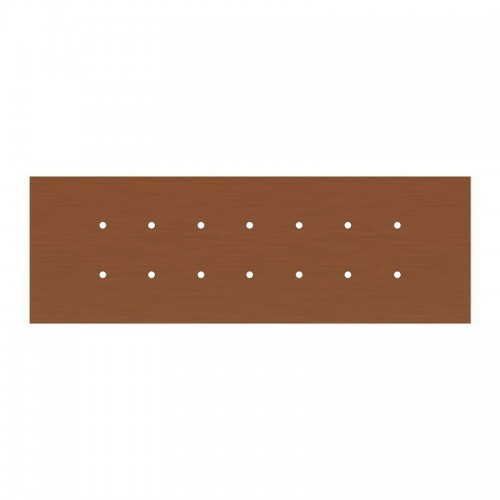 Ορθογώνια Μπάρα Ροζέτα XXL Rose-One με 14 τρύπες, 675 x 225 mm - Χάλκινο ΜΑΤ Dibond - Creative Cables