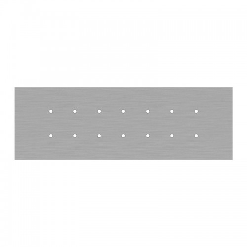 Ορθογώνια Μπάρα Ροζέτα XXL Rose-One με 14 τρύπες, 675 x 225 mm - Νίκελ ΜΑΤ Dibond - Creative Cables