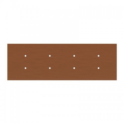 Ορθογώνια Μπάρα Ροζέτα XXL Rose-One με 8 τρύπες, 675 x 225 mm - Χάλκινο ΜΑΤ Dibond - Creative Cables