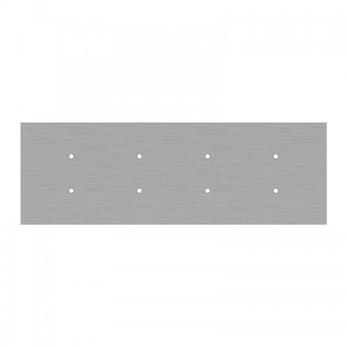 Ορθογώνια Μπάρα Ροζέτα XXL Rose-One με 8 τρύπες, 675 x 225 mm - Νίκελ ΜΑΤ Dibond - Creative Cables