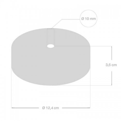 Ροζέτα Φωτιστικού Ξύλινη καλυμμένη με Δέρμα, Καφέ - Creative Cables