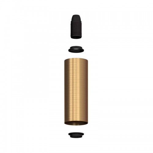 Ντουί Tub-E14, Σωληνωτό σποτ E14 με ροδέλες - Μπρονζέ - Creative Cables