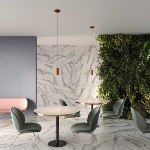 Ντουί Tub-E14, Σωληνωτό σποτ με ντουί E14 με ροδέλες - Χάλκινο Αντικέ - Creative Cables