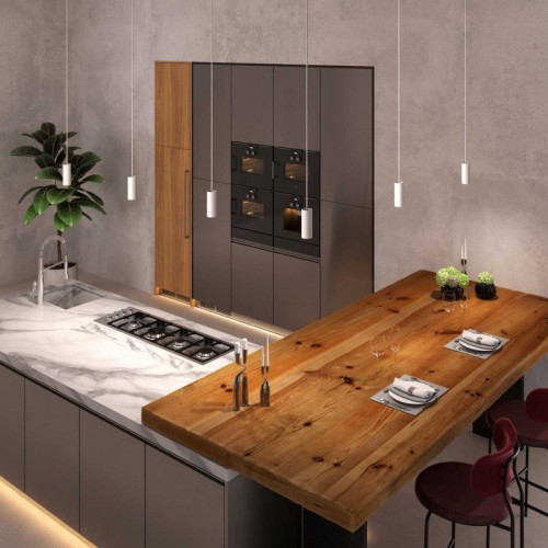 Ντουί Tub-E14, Σωληνωτό σποτ Ε14 με ροδέλες - Λευκό ΜΑΤ - Creative Cables