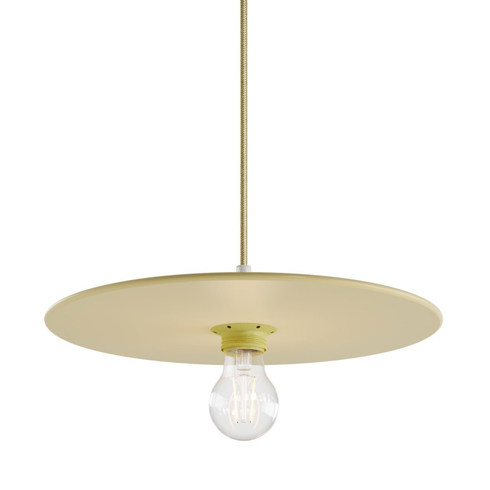 UFO COLOR Ξύλινο Πιάτο Βαμμένο - Κίτρινο - Creative Cables