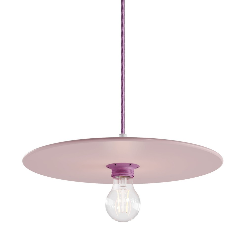 UFO COLOR Ξύλινο Πιάτο Βαμμένο - Ροζ - Creative Cables