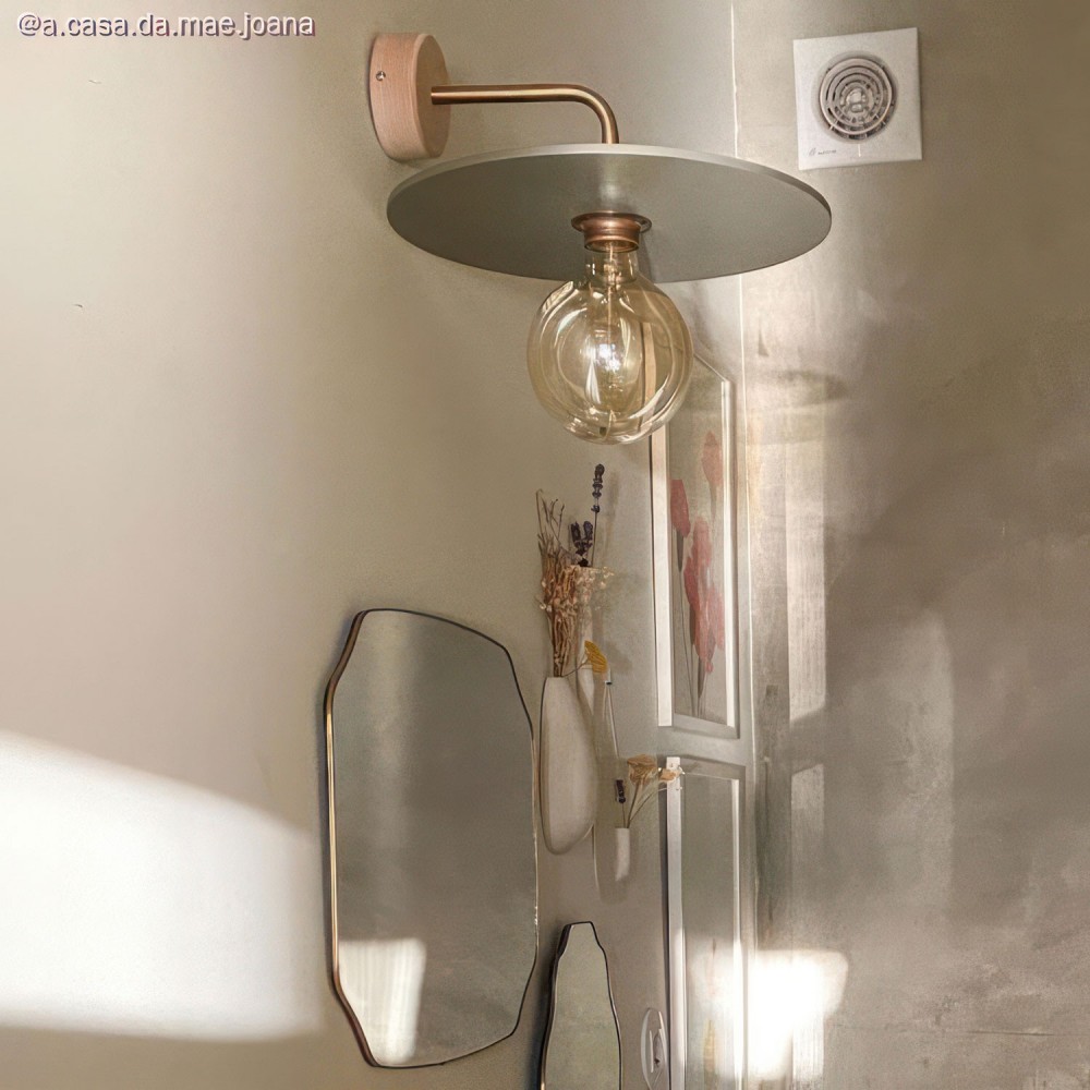 UFO COLOR Ξύλινο Πιάτο Βαμμένο - Γκρι - Creative Cables