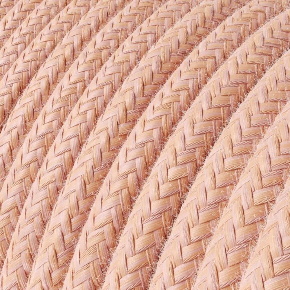 Στρογγυλό Υφασμάτινο Καλώδιο - RX13 Σομόν Creative Cables