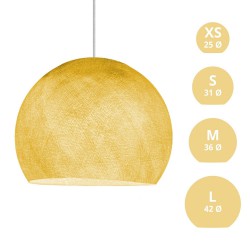 Φωτιστικό Μπάλα Dome από νήμα πολυεστέρα - 100% χειροποίητο - L - Μουσταρδί Creative Cables