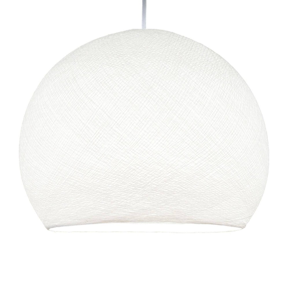 Φωτιστικό Μπάλα Dome από νήμα πολυεστέρα - 100% χειροποίητο - M - Λευκό Creative Cables
