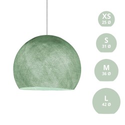 Φωτιστικό Μπάλα Dome από νήμα πολυεστέρα - 100% χειροποίητο - M - Πράσινο Γαλακτερό Creative Cables