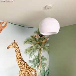 Φωτιστικό Μπάλα Dome από νήμα πολυεστέρα - 100% χειροποίητο - S - Λευκό Creative Cables