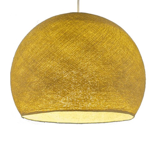 Φωτιστικό Μπάλα Dome από νήμα πολυεστέρα - 100% χειροποίητο - S - Μουσταρδί Creative Cables