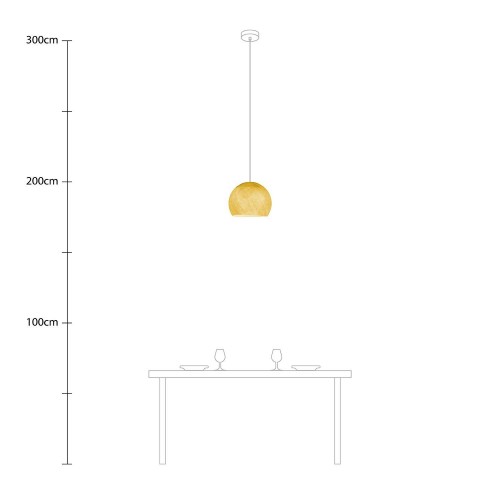 Φωτιστικό Μπάλα Dome από νήμα πολυεστέρα - 100% χειροποίητο - S - Μουσταρδί Creative Cables