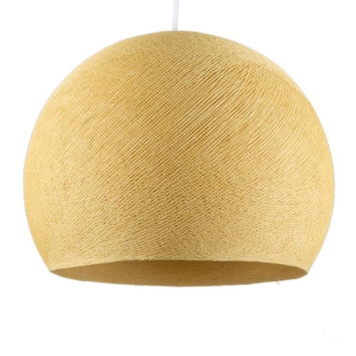 Φωτιστικό Μπάλα Dome από νήμα πολυεστέρα - 100% χειροποίητο - S - Μουσταρδί Creative Cables