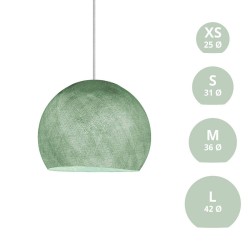 Φωτιστικό Μπάλα Dome από νήμα πολυεστέρα - 100% χειροποίητο - S - Πράσινο Γαλακτερό Creative Cables
