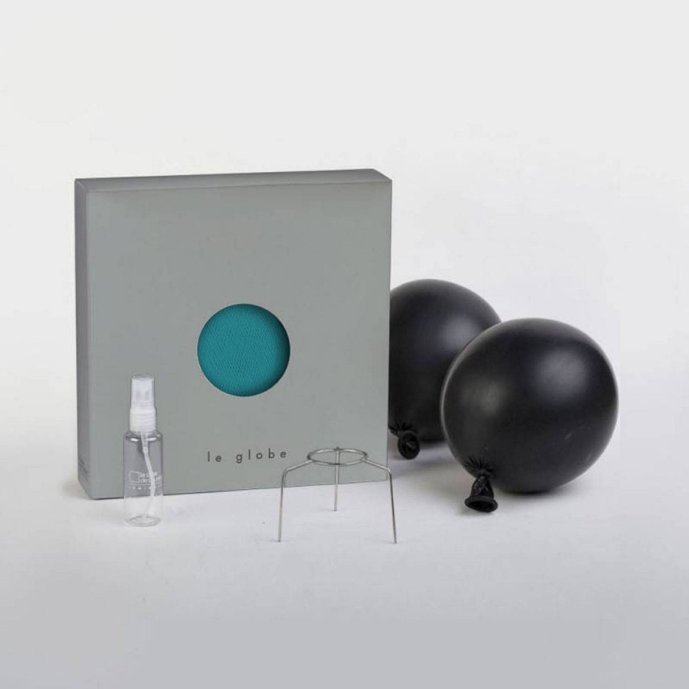 Φωτιστικό Μπάλα Dome από νήμα πολυεστέρα - 100% χειροποίητο - XS - Πετρολ Μπλε Creative Cables