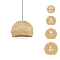 Φωτιστικό Μπάλα Dome από νήμα πολυεστέρα - 100% χειροποίητο - XS - Μπεζ Της Άμμου Creative Cables