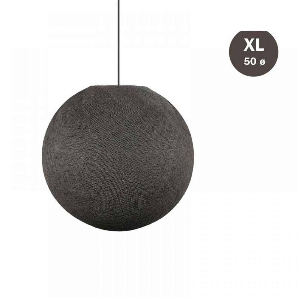 Φωτιστικό Σφαίρα Light Χειροποίητο από νήμα XL 50cm Γκρι Ανθρακί - Creative Cables