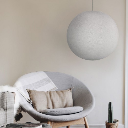 Φωτιστικό Σφαίρα Light Χειροποίητο από νήμα XL 50cm Λευκό - Creative Cables