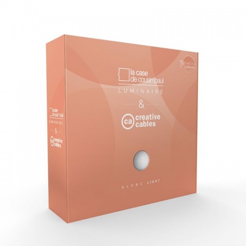 Φωτιστικό Σφαίρα Light Χειροποίητο από νήμα XL 50cm Λευκό - Creative Cables