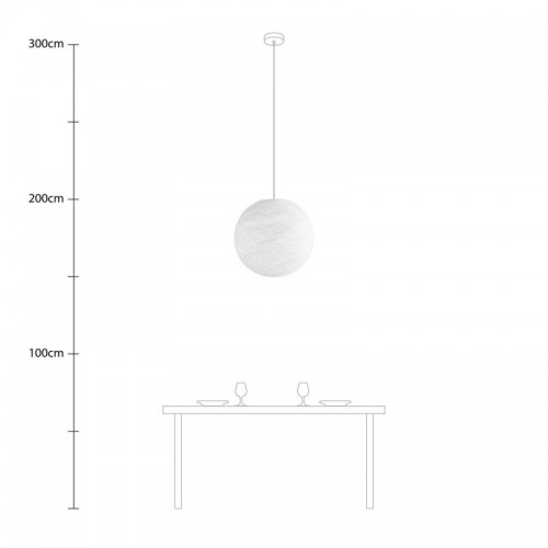 Φωτιστικό Σφαίρα Light Χειροποίητο από νήμα XL 50cm Λευκό - Creative Cables