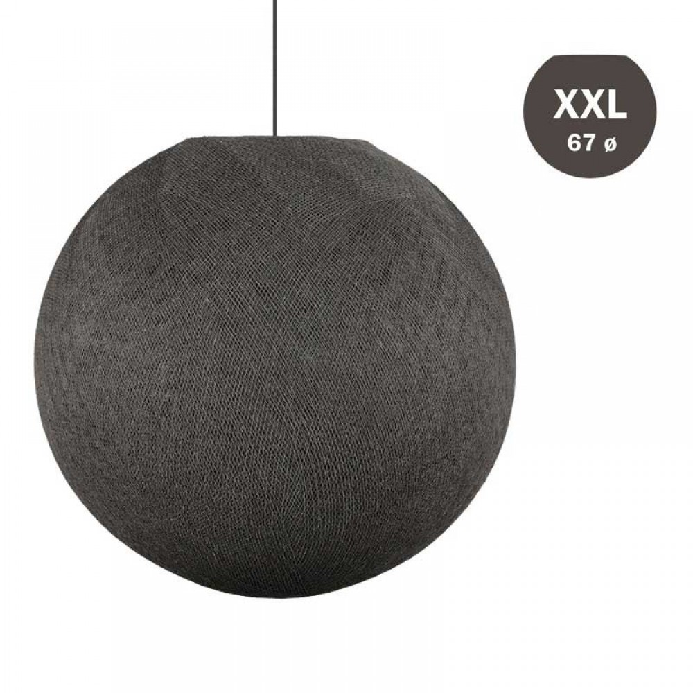 Φωτιστικό Σφαίρα Light Χειροποίητο από νήμα XXL 67cm Γκρι Ανθρακί - Creative Cables