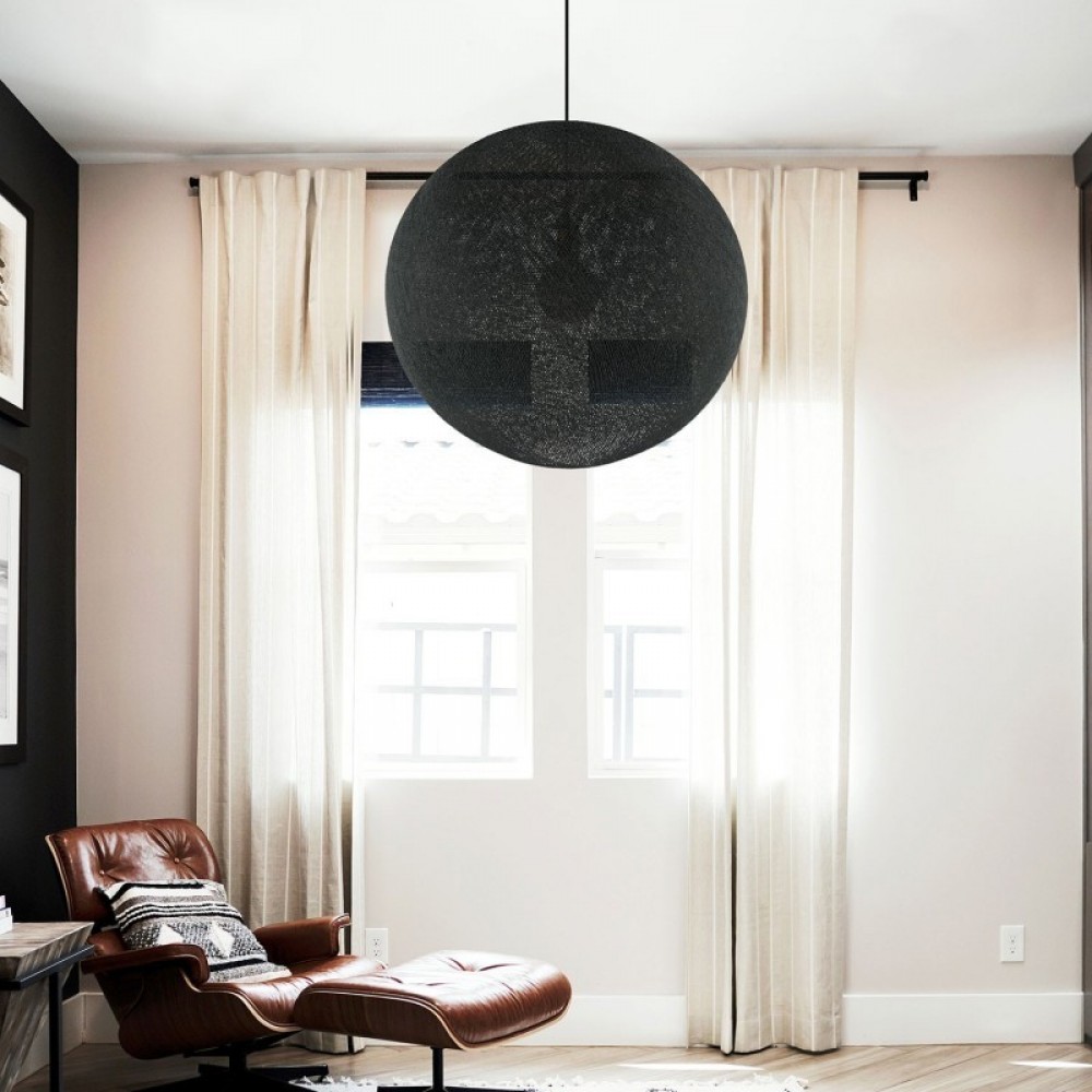 Φωτιστικό Σφαίρα Light Χειροποίητο από νήμα XXL 67cm Γκρι Ανθρακί - Creative Cables