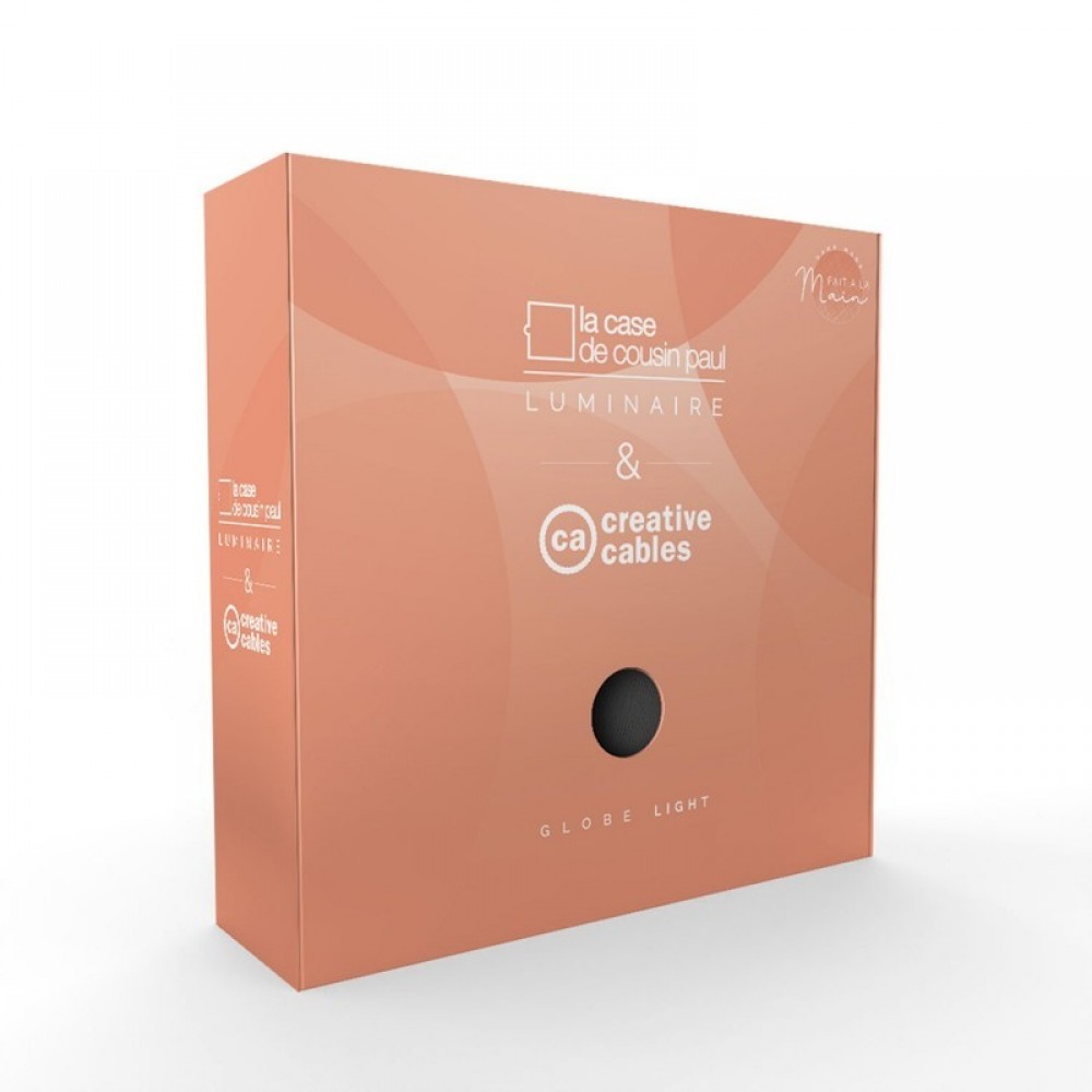 Φωτιστικό Σφαίρα Light Χειροποίητο από νήμα XXL 67cm Γκρι Ανθρακί - Creative Cables